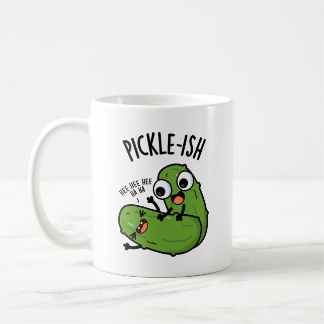 Caneca De Café Picle Tickle Engraçado Pedra Engraçado (Esquerda)