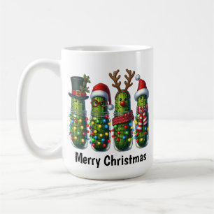 Caneca De Café Picles de Natal Engraçados