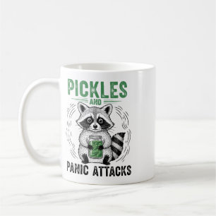 Caneca De Café Picles E Ataques De Pânico Saúde Mental Retro Racc