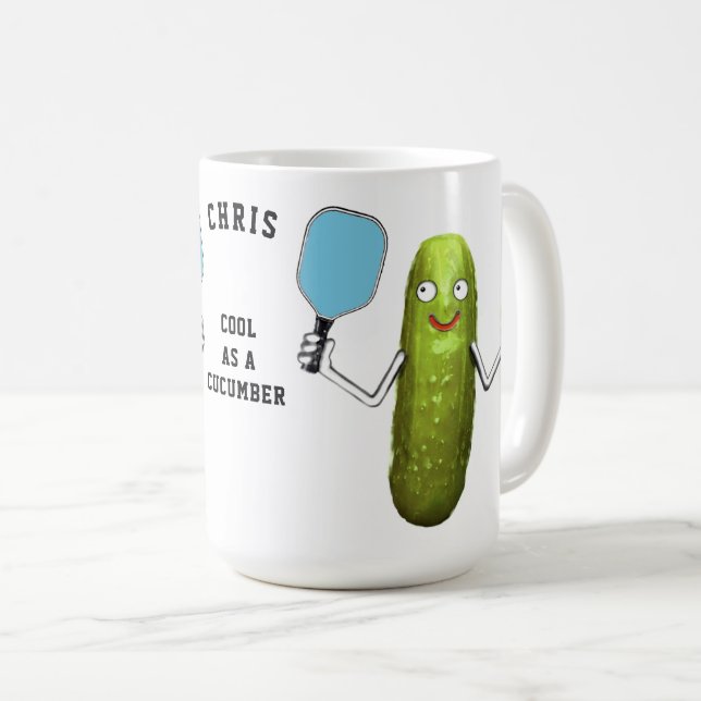 Caneca De Café Picles Engraçado (Frente Esquerda)