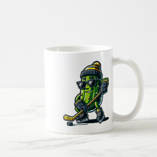 Caneca De Café Picles Engraçados Jogando Hóquei Humor Esportivo E