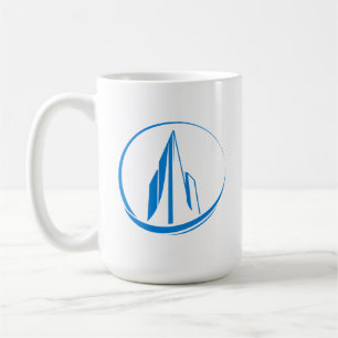 Caneca De Café Pico da Cidade Paisagem Circular Edifício Abstrato