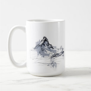 Caneca De Café Pico de montanha abstrato