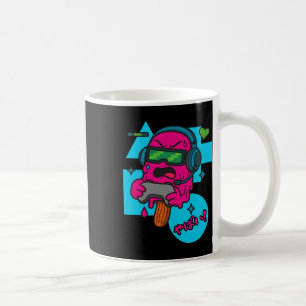 Caneca De Café Picolé de Gamer com Raiva de Pixel Piada Sorvete D