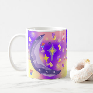 Caneca De Café Picolé de ouro roxo do arco-íris do Verão de Mikit