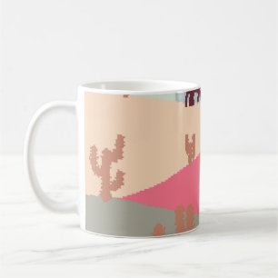 Caneca De Café Picos da paisagem de montanha no pôr do sol em pan