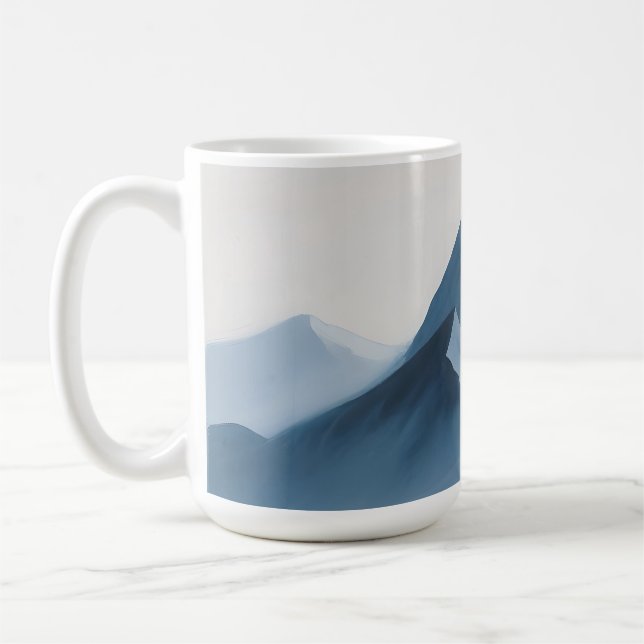 Caneca De Café Picos de montanhas azuis enevoados (Esquerda)