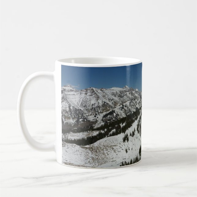 Caneca De Café Picos de neve das montanhas Teton I Fotografia (Esquerda)