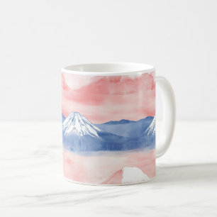 Caneca De Café Picos do Pôr do Sol – Paisagem de Sonho da Montanh