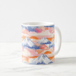 Caneca De Café Picos do Pôr do Sol – Paisagem de Sonho da Montanh
