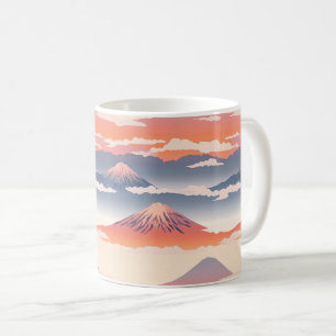 Caneca De Café Picos do Pôr do Sol – Paisagem de Sonho da Montanh