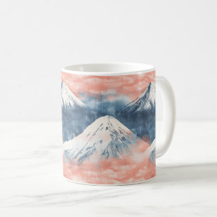 Caneca De Café Picos do Pôr do Sol – Paisagem dos Sonhos da Monta