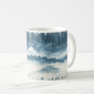 Caneca De Café Picos Majestosos - Montanha para Amantes da Nature