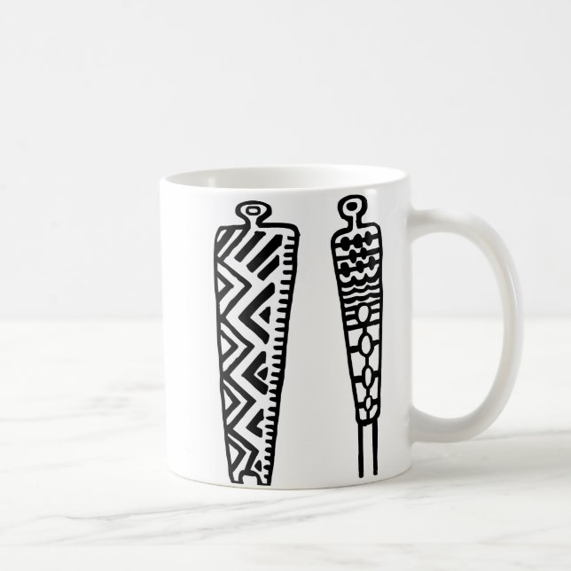 Caneca De Café Pictografo Men-BW (Direita)