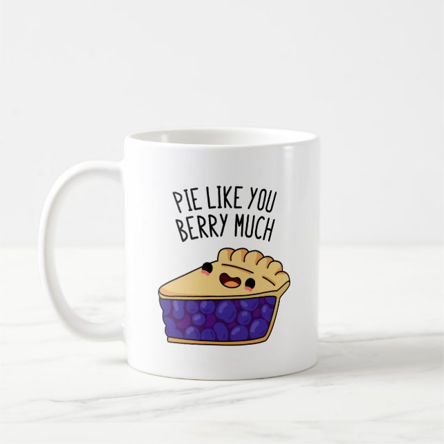 Caneca De Café Pie Como Você Berry Muito Engraçado Pie Pun (Esquerda)