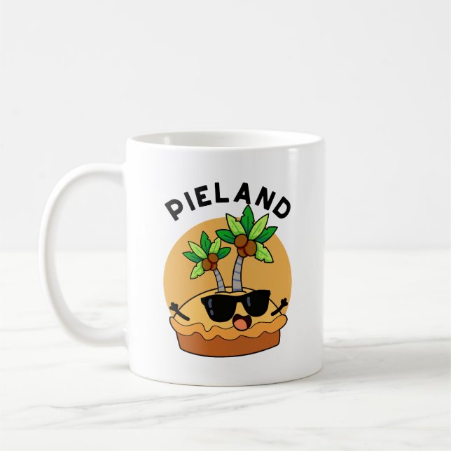 Caneca De Café Pie-land Funny Island Pun (Esquerda)