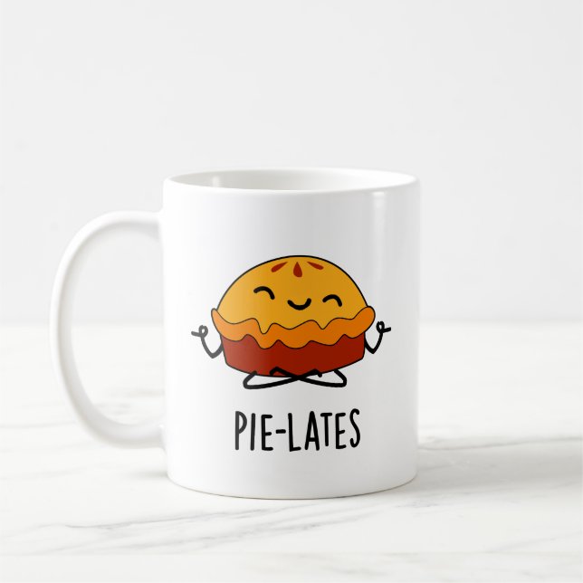 Caneca De Café Pie-lates Engraçado Comida Pie Pun (Esquerda)