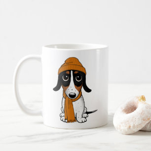 Caneca De Café Piebald Dachshund   Cachorro-Hipster