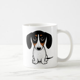 Caneca De Café Piebald Dachshund   Cãozinho Cachorro Cachorro