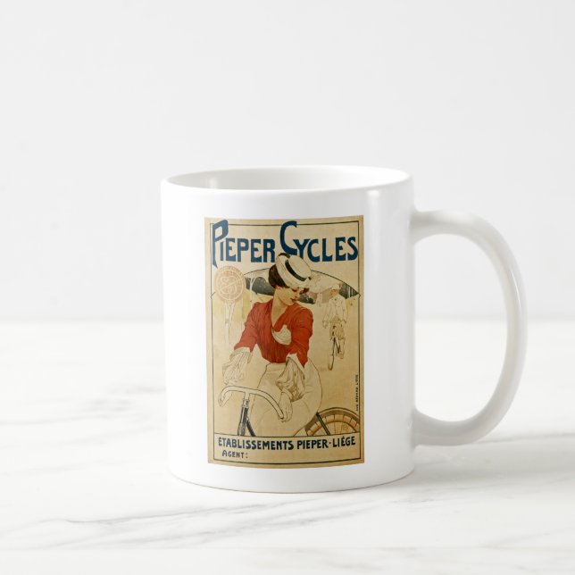 Caneca De Café Pieper Cycle ~ Émile Berchmans ~ Bélgica 1900 (Direita)