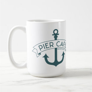 Caneca De Café Pier Cafe Teal Mug