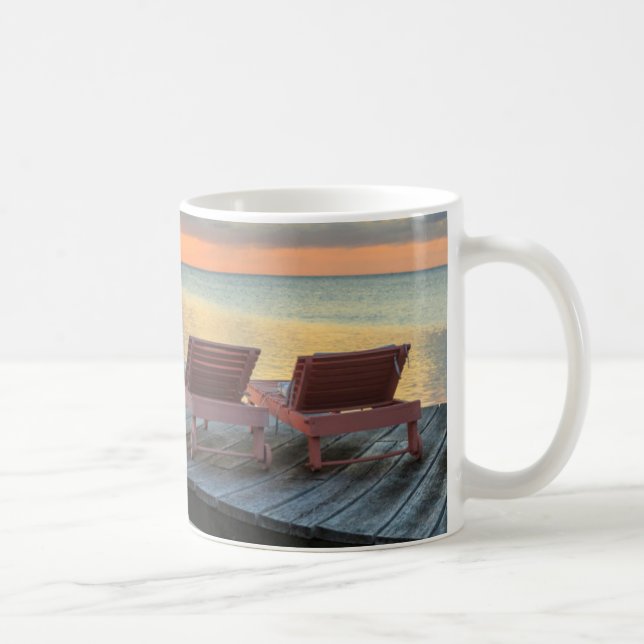Caneca De Café Pier dá vista para o oceano, Belize (Direita)