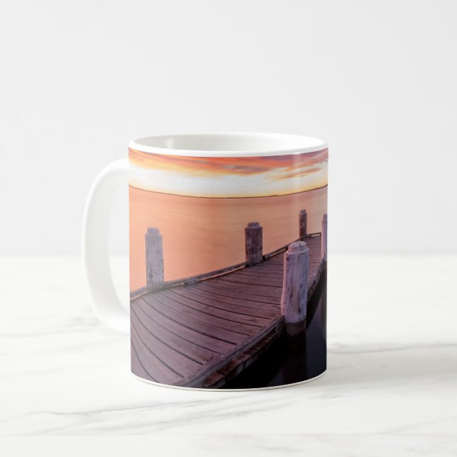Caneca De Café Pier no lago Illawarra (Frente Esquerda)