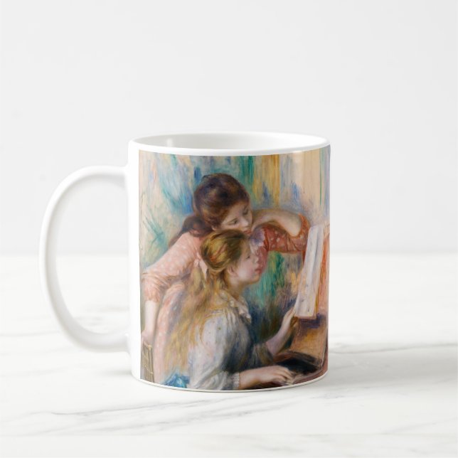 Caneca De Café Pierre Auguste Renoir - Jovens Meninas no Piano (Esquerda)