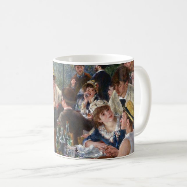 Caneca De Café Pierre-Auguste Renoir - Luncheon do Partido Barco (Frente Esquerda)