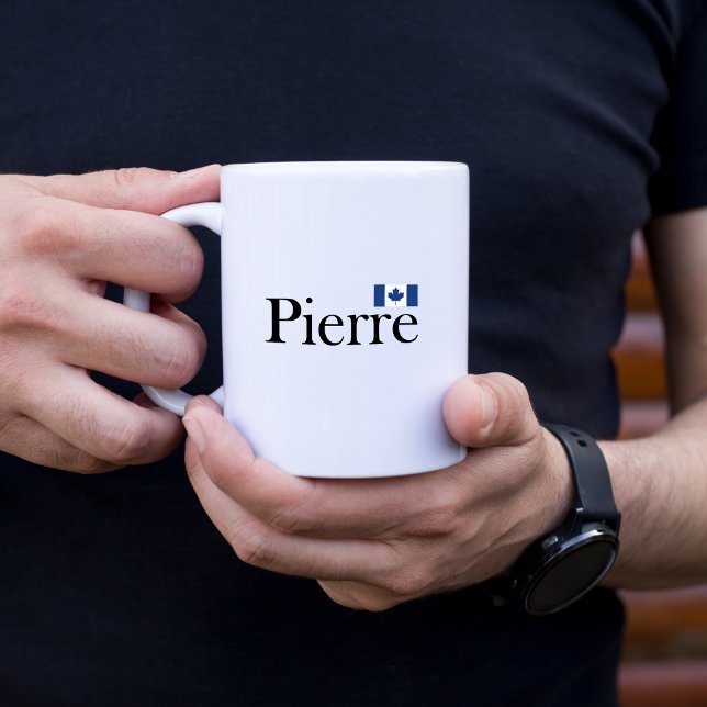 Caneca De Café Pierre Poilievre com bandeira oficial do Canadá (Criador carregado)
