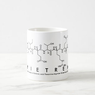 Caneca De Café Pietrek peptide name mug