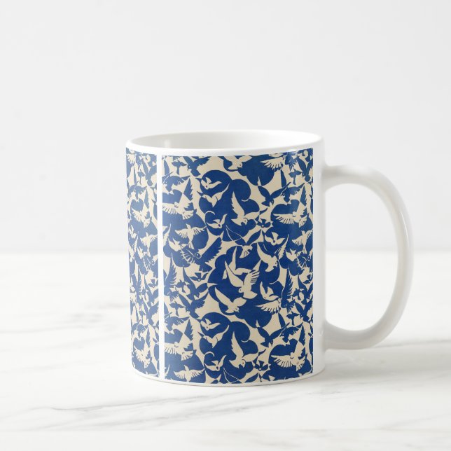 Caneca De Café Pigeons in white and blue Rijksmuseum Amsterdam (Direita)
