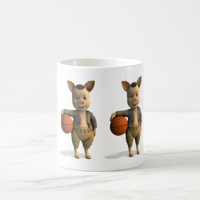 Caneca De Café Piglet Basketballer (Centro)