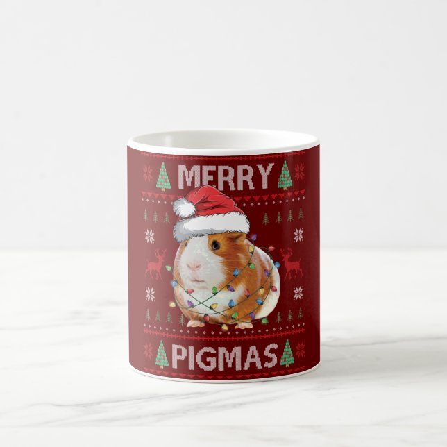 Caneca De Café Pigmas de Feliz de docinho de Natal feio (Centro)