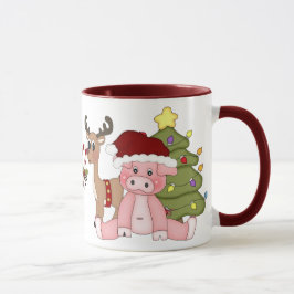 Caneca de café Pigs de Natal