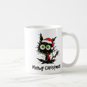 Caneca De Café Pijama de Natal Negra e Feliz