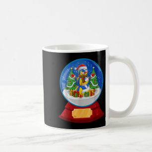 Caneca De Café Pijama Homem de Neve Vôlei Chapéu de Papai Noel Na