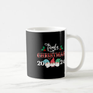 Caneca De Café Pijama Xadrez Vermelho Natal Família Gnome Retro G