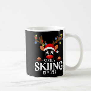 Caneca De Café Pijamas combinantes engraçados de Natal com renas
