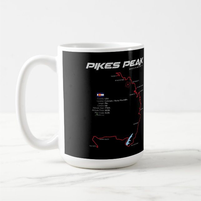 Caneca De Café Pikes Peak Colorado EUA Rota 01 (Esquerda)