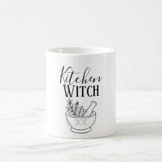 Caneca De Café Pilão e Almofariz Botânico Cozinha da Bruxa