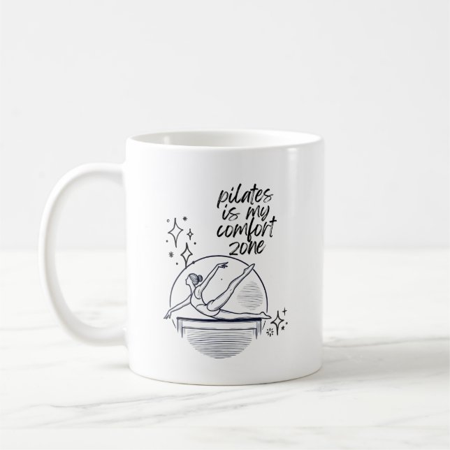 Caneca De Café Pilates É Minha Zona De Conforto (Esquerda)