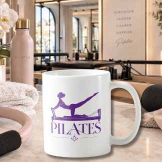 Caneca De Café Pilates Reformer Roxo