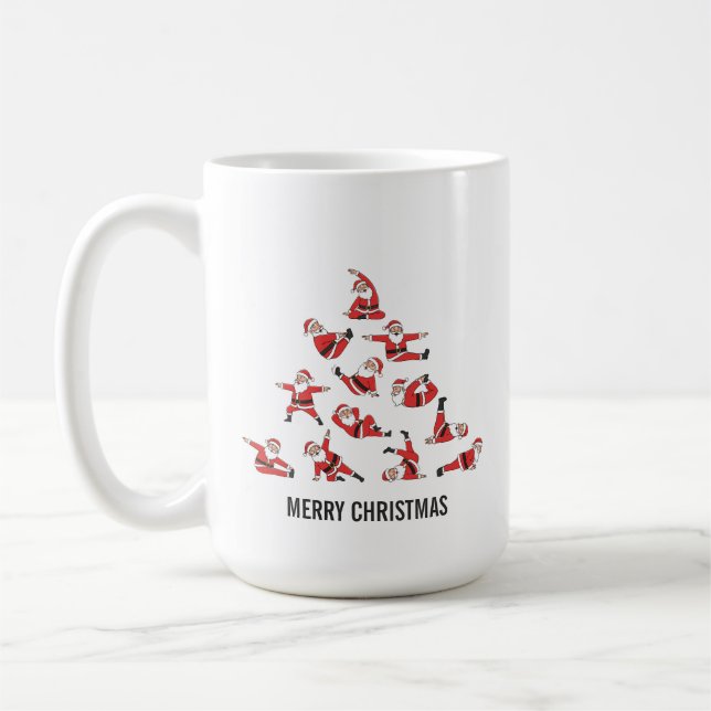Caneca De Café Pilates Santa Mat Natal (Esquerda)