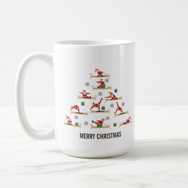 Caneca De Café Pilates Santa Reformer Christmas (Esquerda)