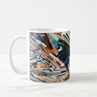 Caneca De Café Pilha de barco de madeira marrom e azul lote