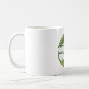 Caneca De Café Pilha de Dinheiro em Espécie Verde