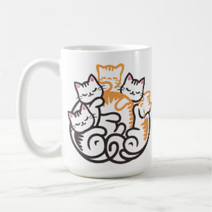 Caneca De Café Pilha De Gatos Gatinhos Engraçados, Pão De Gato Bo