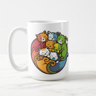 Caneca De Café Pilha De Gatos Gatinhos Engraçados, Pão De Gato Bo