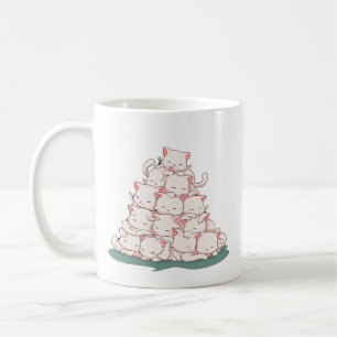 Caneca De Café Pilha De Gatos Gatinhos Engraçados, Pão De Gato Bo